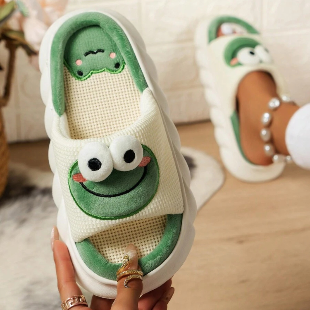 Süße Frosch-Pantoffeln