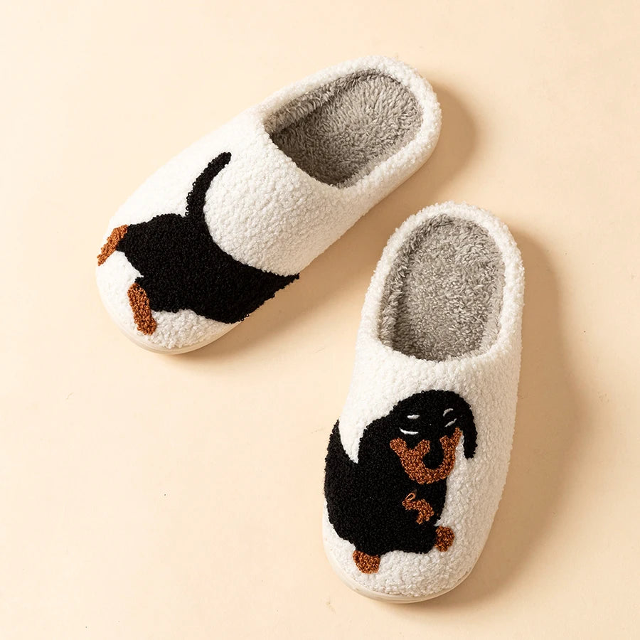 Winter Dackel Slipper